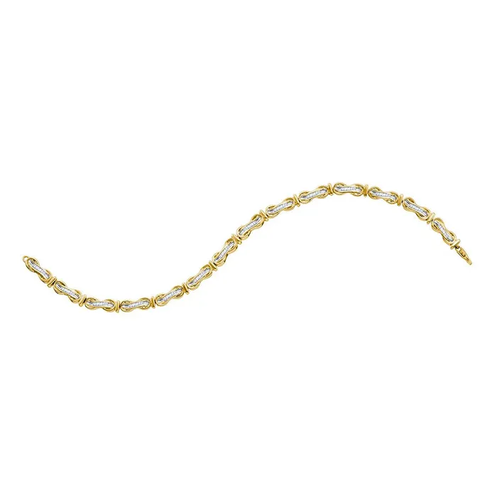 Sterling Silver Womens Round Diamond Link Bracelet 12 Cttw mayamila Bracelets Sterling Silver Womens Round Diamond Link Bracelet 12 Cttw mayamila Bracelets