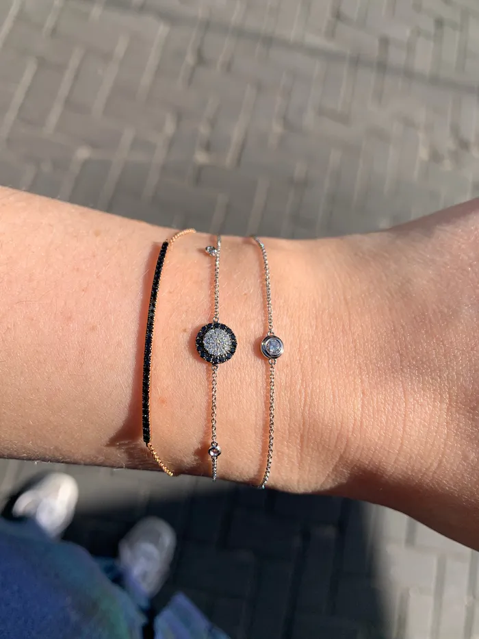 The Private Room Fine Jewelry Black and Gold Diamond Sun Bracelet Bracelets