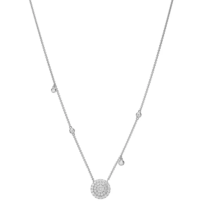 The Private Room Fine Jewelry Necklaces Multi Bezel Diamond Sun Necklace