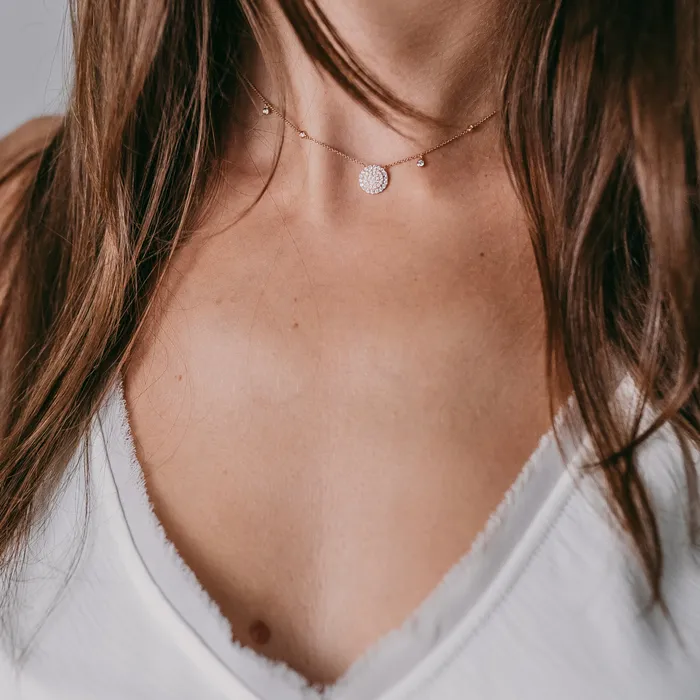 The Private Room Fine Jewelry Necklaces Multi Bezel Diamond Sun Necklace