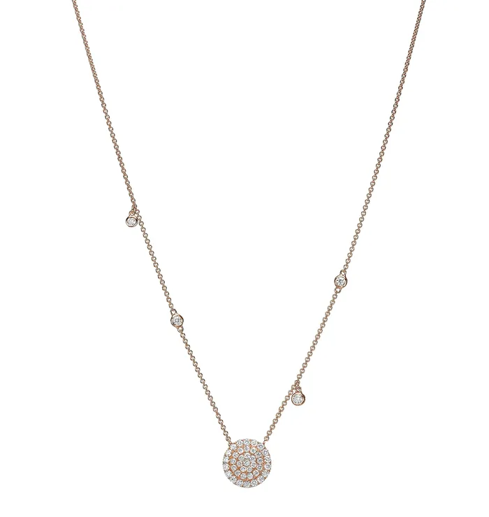 The Private Room Fine Jewelry Necklaces Multi Bezel Diamond Sun Necklace