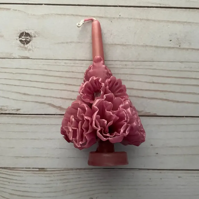 Viva Greetings Rings Floral Taper Candle