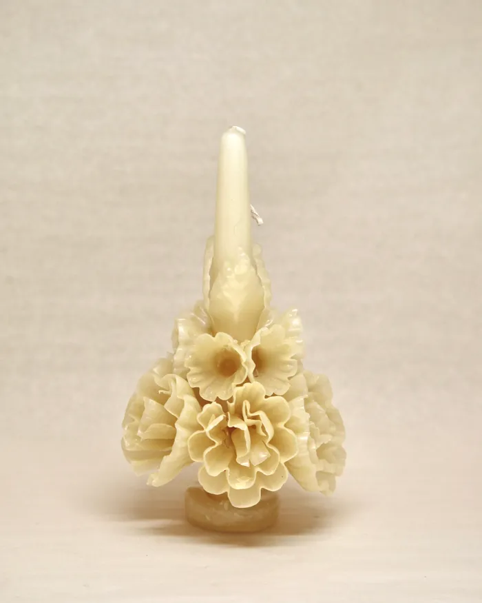 Viva Greetings Rings Floral Taper Candle