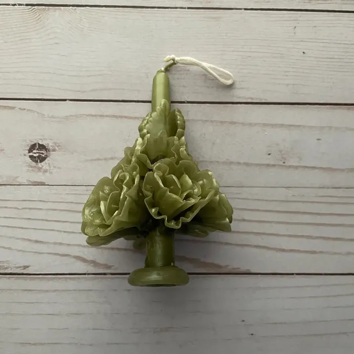 Viva Greetings Rings Floral Taper Candle