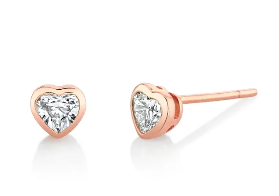 Yellow Gold Heart Studs Anita Ko Necklaces