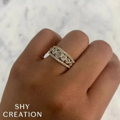 125CT DIAMOND EMERALD OVAL BEZEL RING SHY CREATIONS Rings