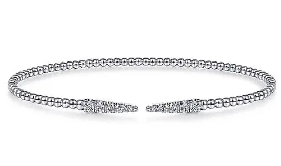 14K White Gold Bujukan Diamond Spikes Split Bangle GABRIEL CO Bracelets 14K White Gold Bujukan Diamond Spikes Split Bangle GABRIEL CO Bracelets