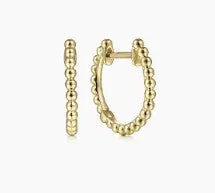 14K Yellow Gold Bujukan Huggie Earrings GABRIEL CO Earrings
