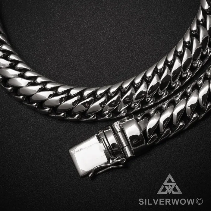 15mm Woven Snake Necklace silverwow Necklaces