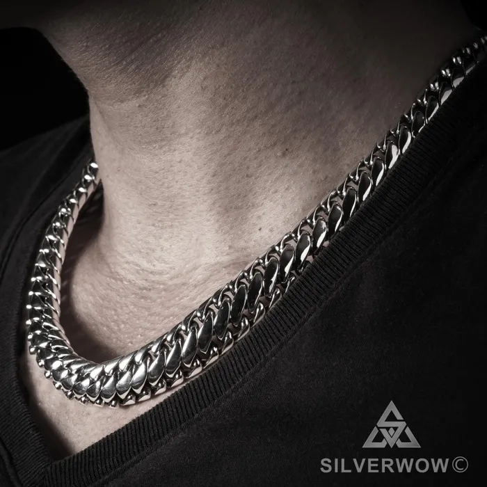 15mm Woven Snake Necklace silverwow Necklaces
