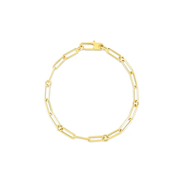 18k Yellow Gold Fine Paperclip Bracelet ROBERTO COIN Bracelets