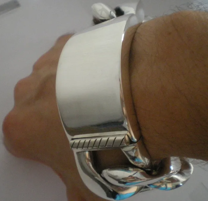 35mm Mens Silver ID Bracelet silverwow Bracelets