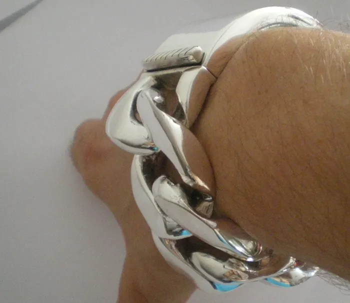 35mm Mens Silver ID Bracelet silverwow Bracelets