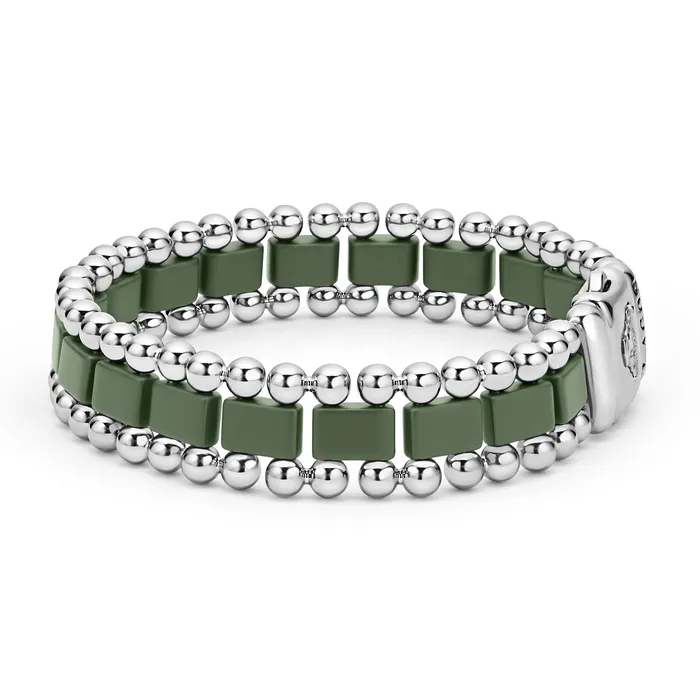 Anthem Matte Hunter Green Ceramic Link Bracelet LAGOS Bracelets