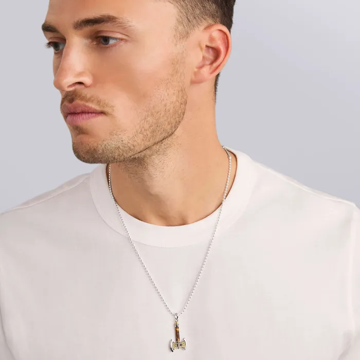 Anthem Small Tiger Eye Axe Amulet LAGOS Earrings
