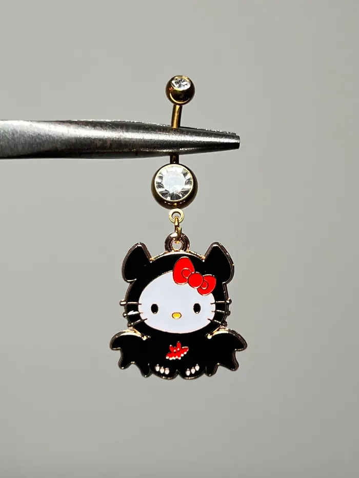 Bat Kitty Belly Ring She Ate Rings