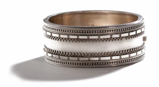 Bell Bird Antiques Bracelets 19th Century English Sterling Bangle