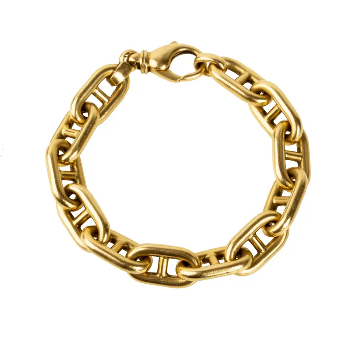 Bell Bird Antiques Bracelets Vintage Gold Anchor link Bracelet