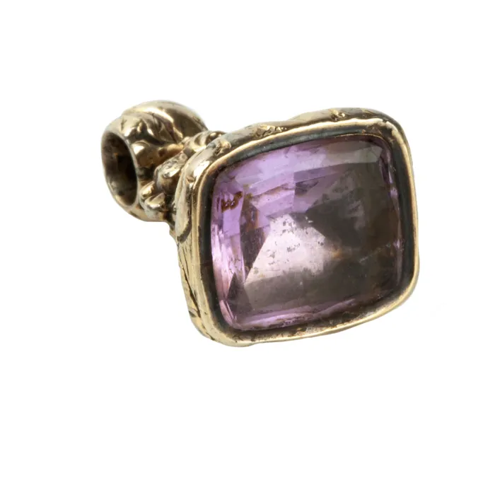 Bell Bird Antiques Necklaces Victorian Era Amethyst Watch Fob