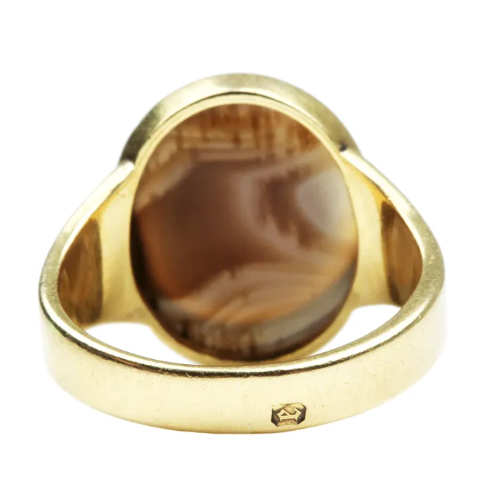 Bell Bird Antiques Rings 19th Century Silenus Mask Cameo Ring