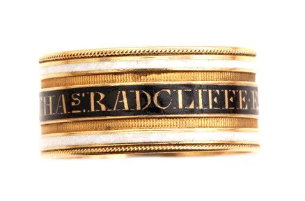 Bell Bird Antiques Rings Georgian Era Gold Enamel Mourning Ring Circa 1817 Final Payment Bell Bird Antiques Rings Georgian Era Gold Enamel Mourning Ring Circa 1817 Final Payment
