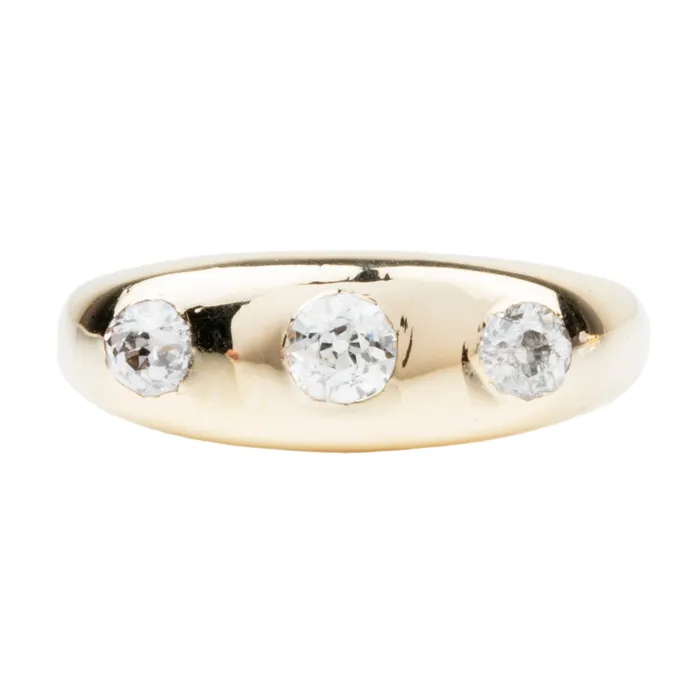 Bell Bird Antiques Rings Victorian era Flush set diamond Ring