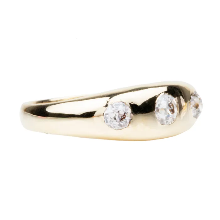 Bell Bird Antiques Rings Victorian era Flush set diamond Ring
