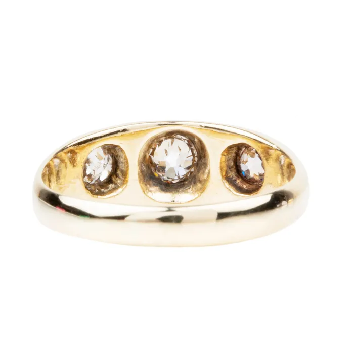 Bell Bird Antiques Rings Victorian era Flush set diamond Ring