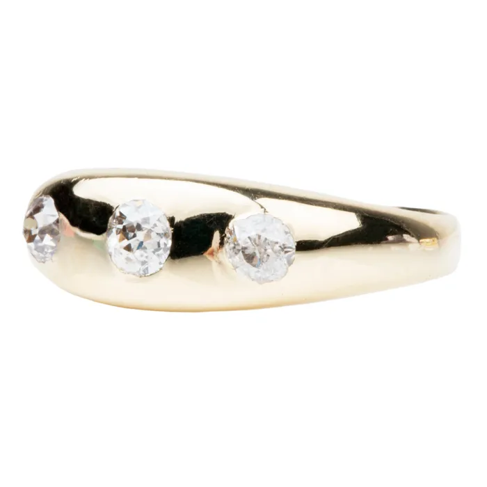 Bell Bird Antiques Rings Victorian era Flush set diamond Ring
