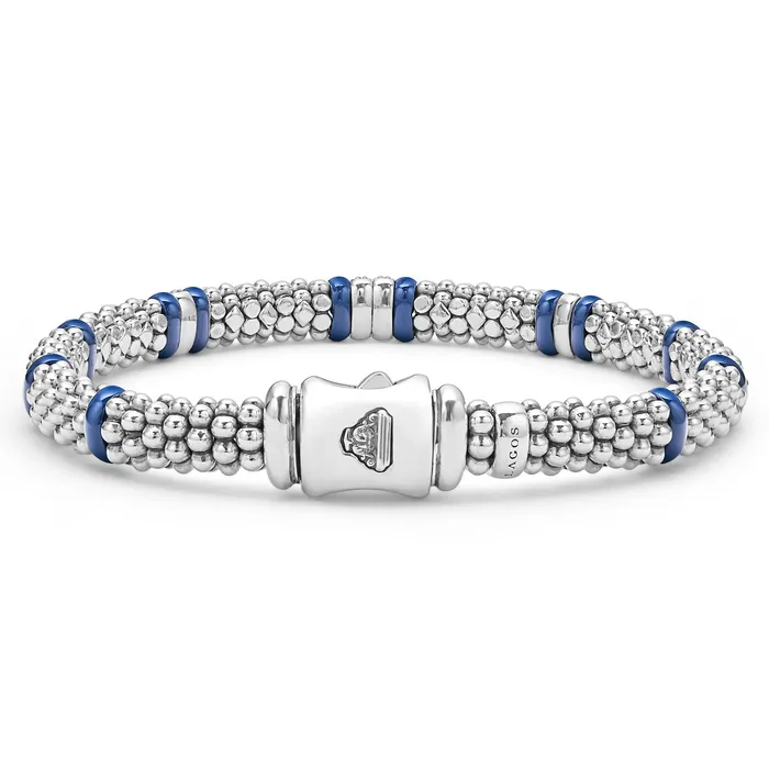 Bracelets Blue Caviar Four Station Diamond Caviar Bracelet 6mm LAGOS