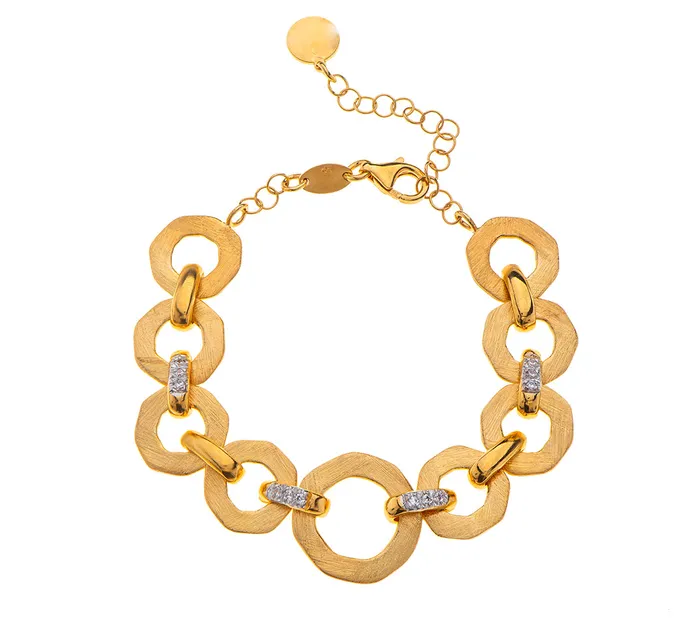 Bracelets Nava Zahavi Nava Zahavi Gold Plated Zircon Bracelet