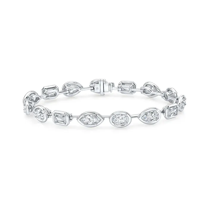 Bracelets RAHAMINOV DIAMONDS INC MultiShape Diamond Bar Bracelet in 18kt White Gold Bracelets RAHAMINOV DIAMONDS INC MultiShape Diamond Bar Bracelet in 18kt White Gold