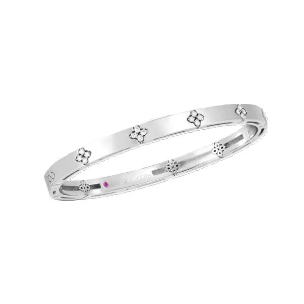 Bracelets ROBERTO COIN 18K GOLD LOVE IN VERONA NARROW WIDTH DIAMOND ACCENT BANGLE Bracelets ROBERTO COIN 18K GOLD LOVE IN VERONA NARROW WIDTH DIAMOND ACCENT BANGLE