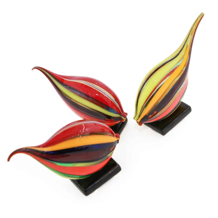 Campagnol Ivano Earrings Colorful Fish Murano Glass