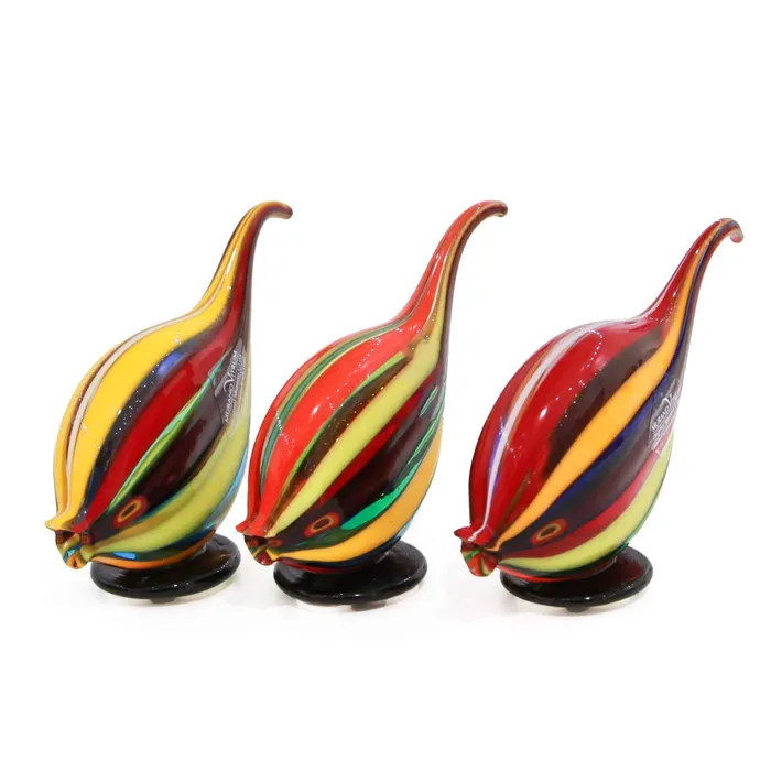 Campagnol Ivano Earrings Colorful Fish Murano Glass