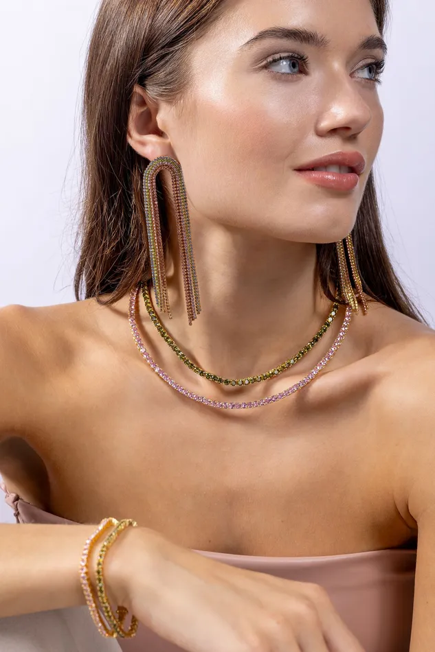 Crystal Haze Jewelry Necklaces Serena necklace Bubblegum