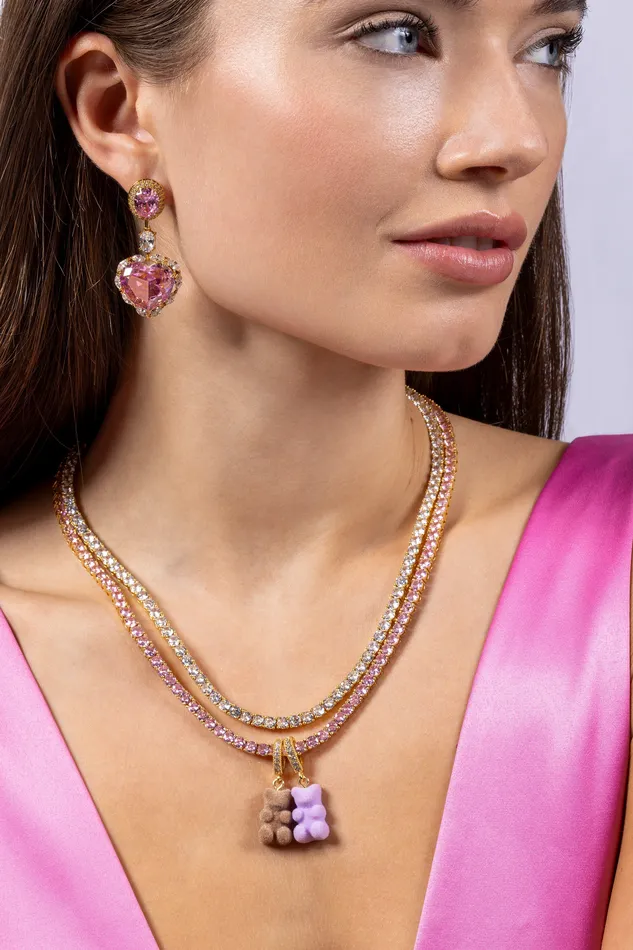 Crystal Haze Jewelry Necklaces Serena necklace Bubblegum