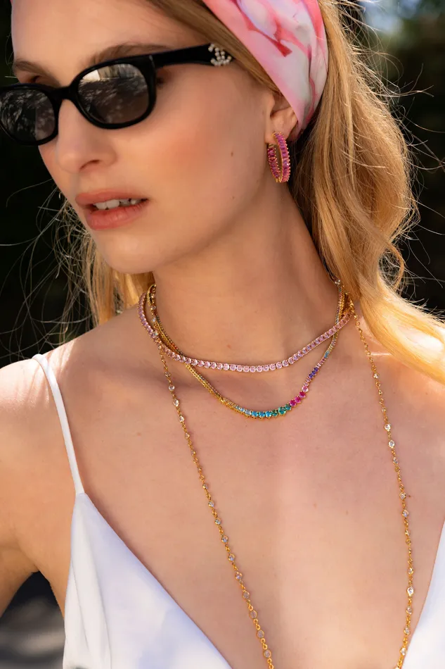 Crystal Haze Jewelry Necklaces Serena necklace Bubblegum