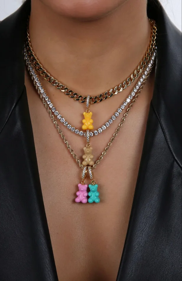 Crystal Haze Jewelry Nostalgia bear Pave connector NYC Taxi Yellow Rings