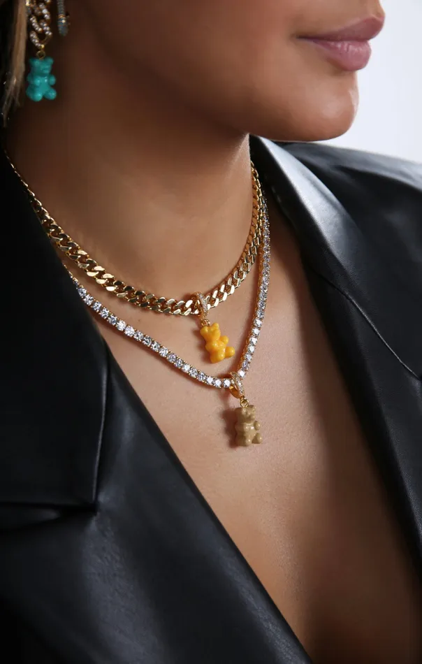 Crystal Haze Jewelry Nostalgia bear Pave connector NYC Taxi Yellow Rings