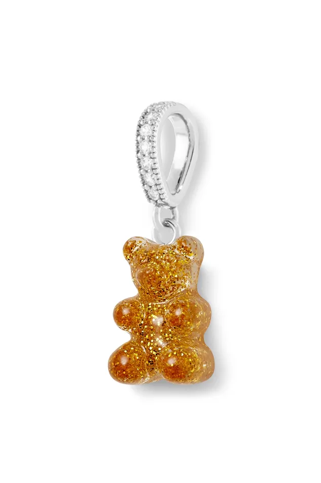Crystal Haze Jewelry Rings Nostalgia bear Pave connector Silver plated 24k