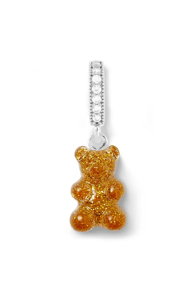 Crystal Haze Jewelry Rings Nostalgia bear Pave connector Silver plated 24k