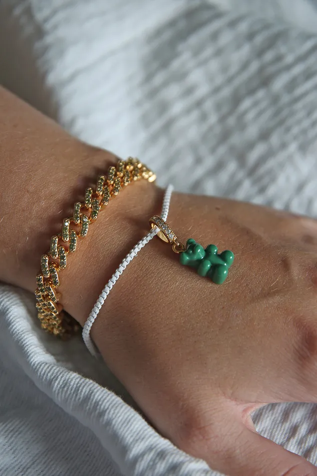 Crystal Haze Jewelry Rings Nostalgia bear Pave Connector Vegan