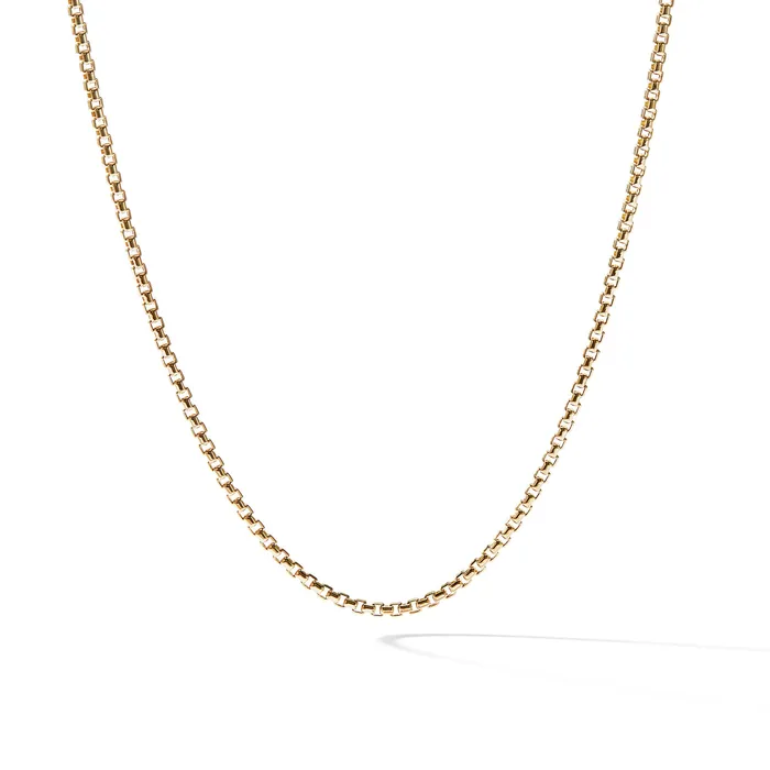 David Yurman Necklaces Box Chain Necklace in 18K Yellow Gold 17mm