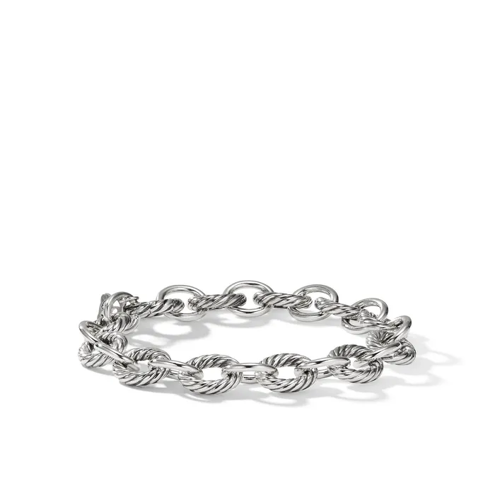 David Yurman Oval Link Chain Bracelet in Sterling Silver 10mm Bracelets