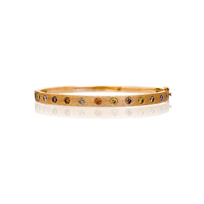 Dunes MultiColor Diamond Wide Bangle Sethi Couture Bracelets