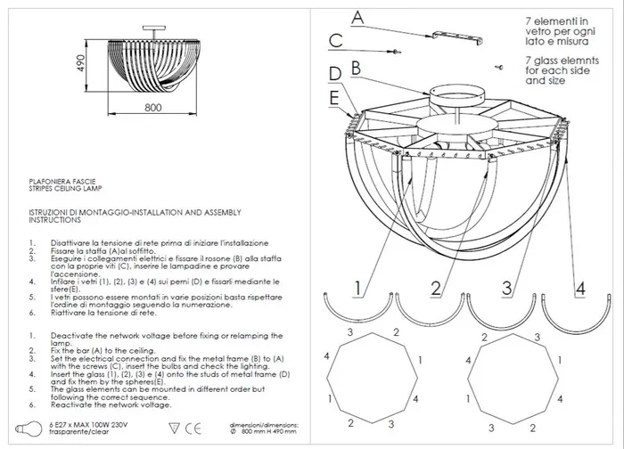 Earrings Alberto Don Futurama Chandelier 30 up to 80 centimeters