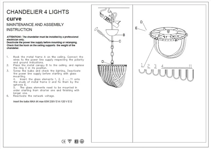 Earrings Alberto Don Futurama Chandelier 30 up to 80 centimeters