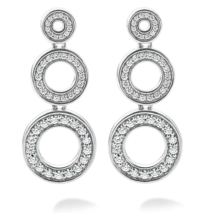 Earrings Caviar Spark Diamond Circle Drop Earrings LAGOS
