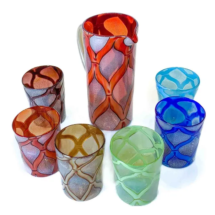 Earrings Diego Vio Reticolo Drinking Glasses Set of 6 pz